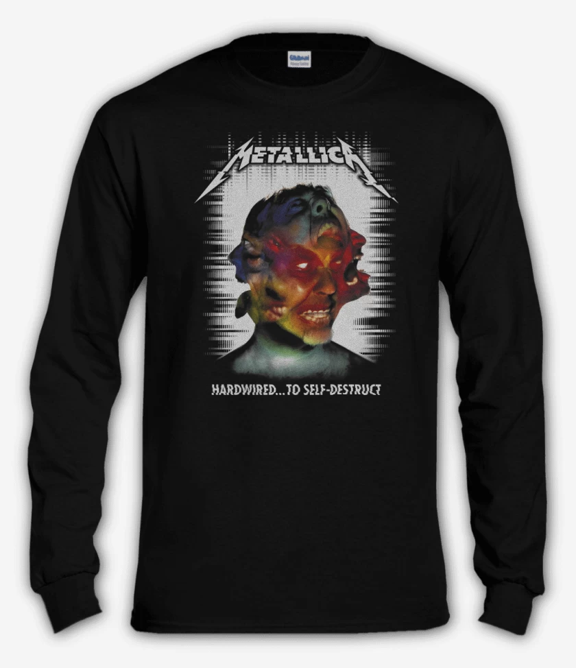 Polera manga larga Negro de Hardwired to Self Destruct N