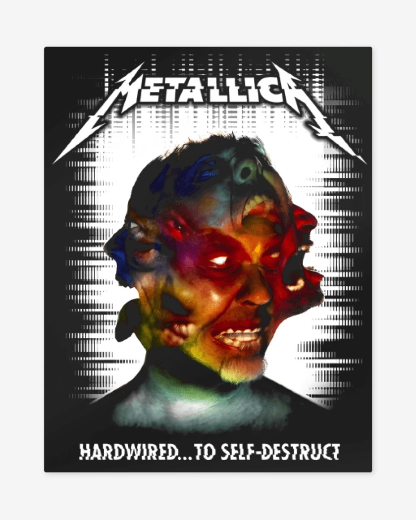 Print metalico Negro de Hardwired to Self Destruct N