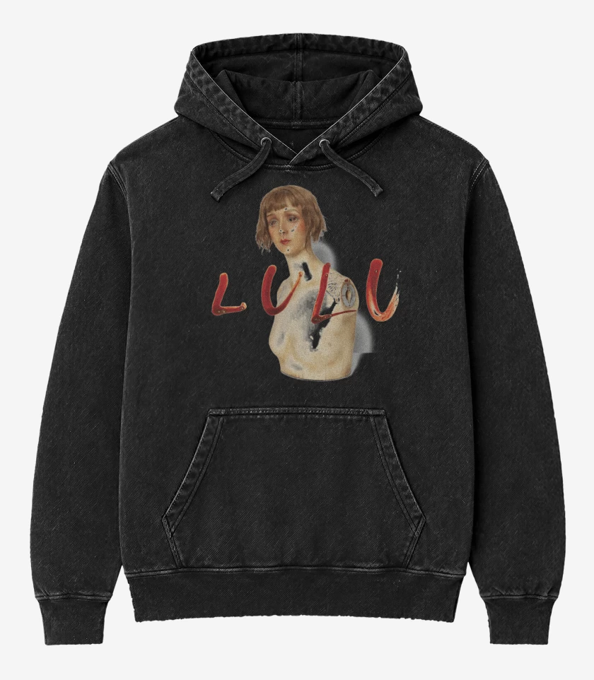 Poleron Canguro Acid Wash Negro de Metallica & Lou Reed LULU