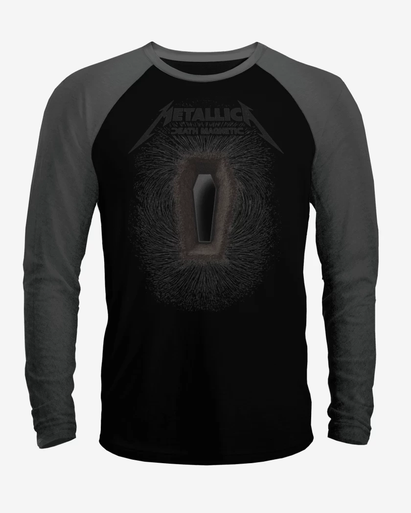 Polera Raglan Negro / Negro Heather de Death Magnetic