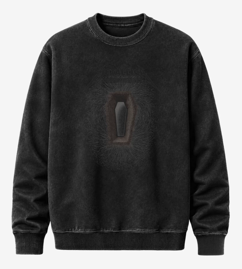 Poleron Polo Acid Wash Negro de Death Magnetic