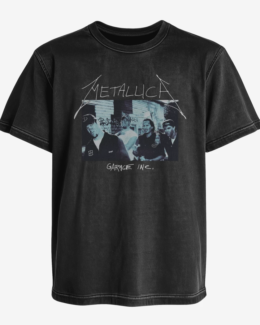 Polera desgastada Negro de Garage Inc