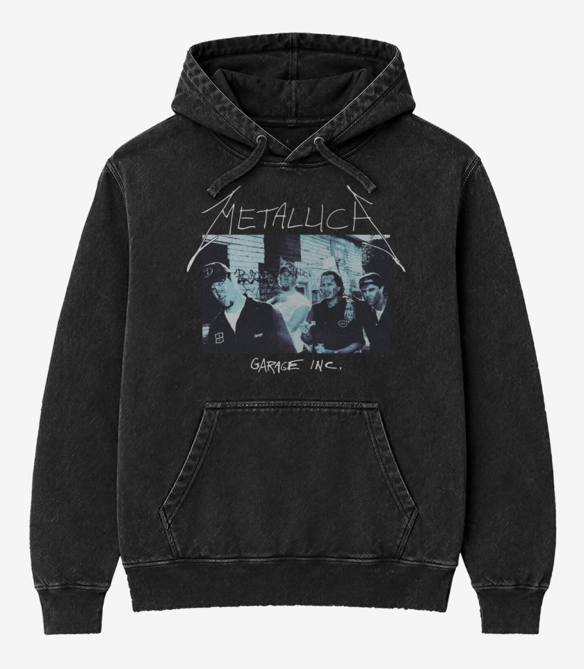 Poleron Canguro Acid Wash Negro de Garage Inc