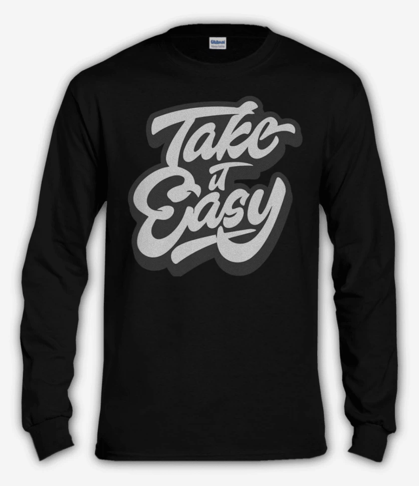 Polera manga larga Negro de Take it easy