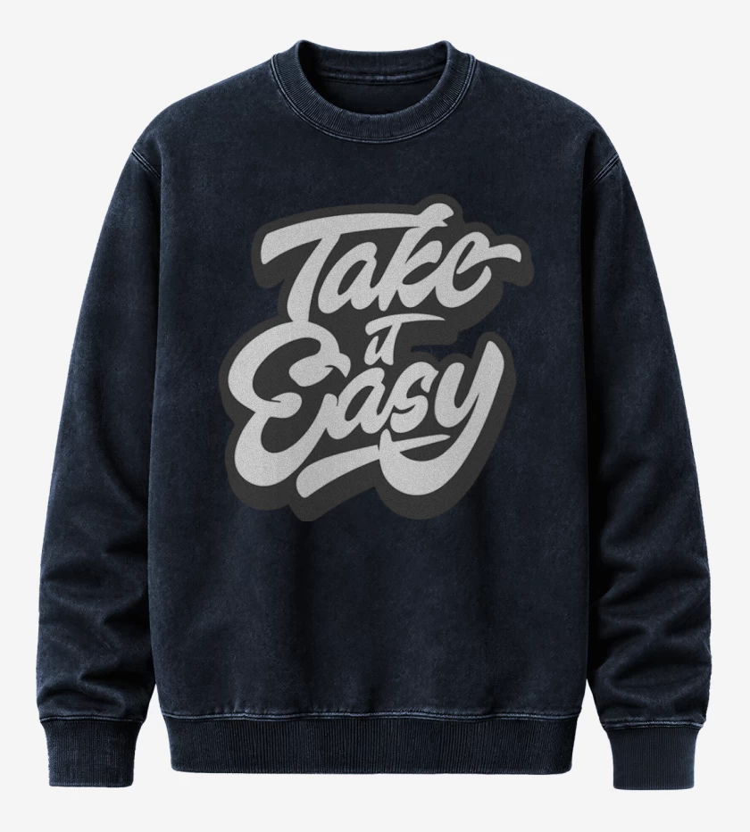 Poleron Polo Acid Wash Azul Marino de Take it easy