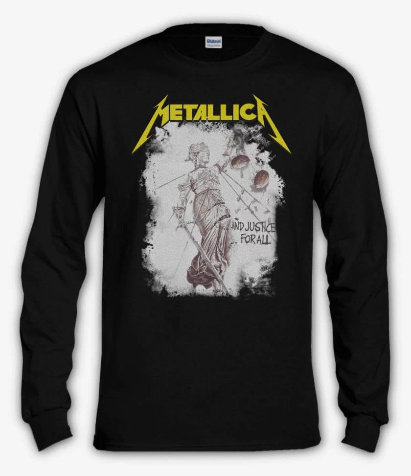 Polera manga larga Negro de And Justice For All