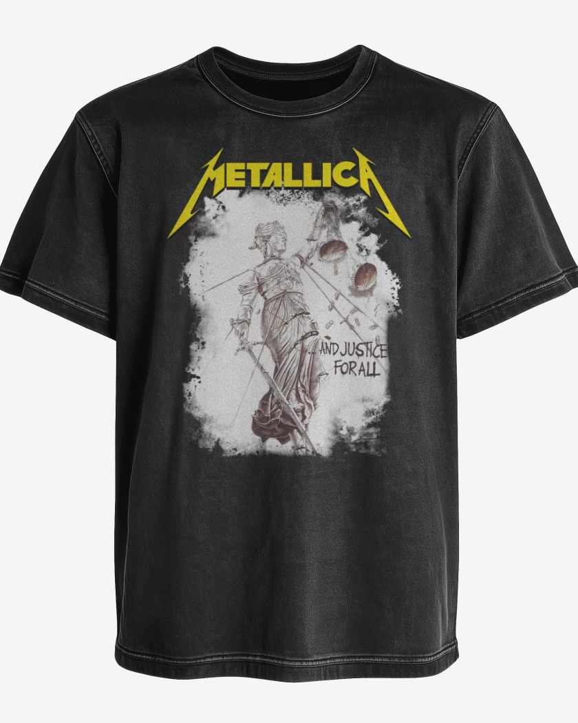 Polera desgastada And Justice For All