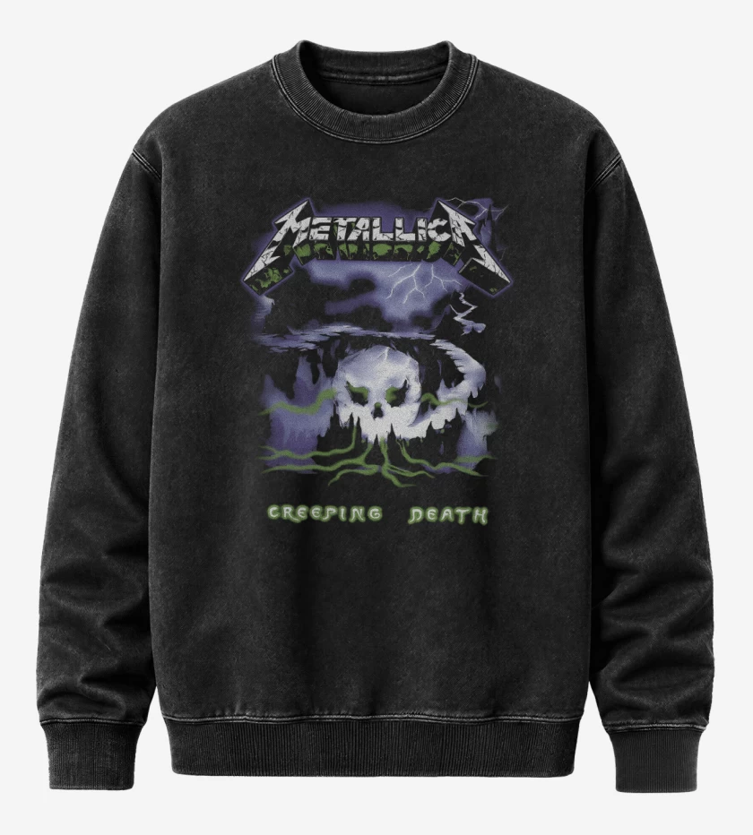 Poleron Polo Acid Wash Negro de Creeping