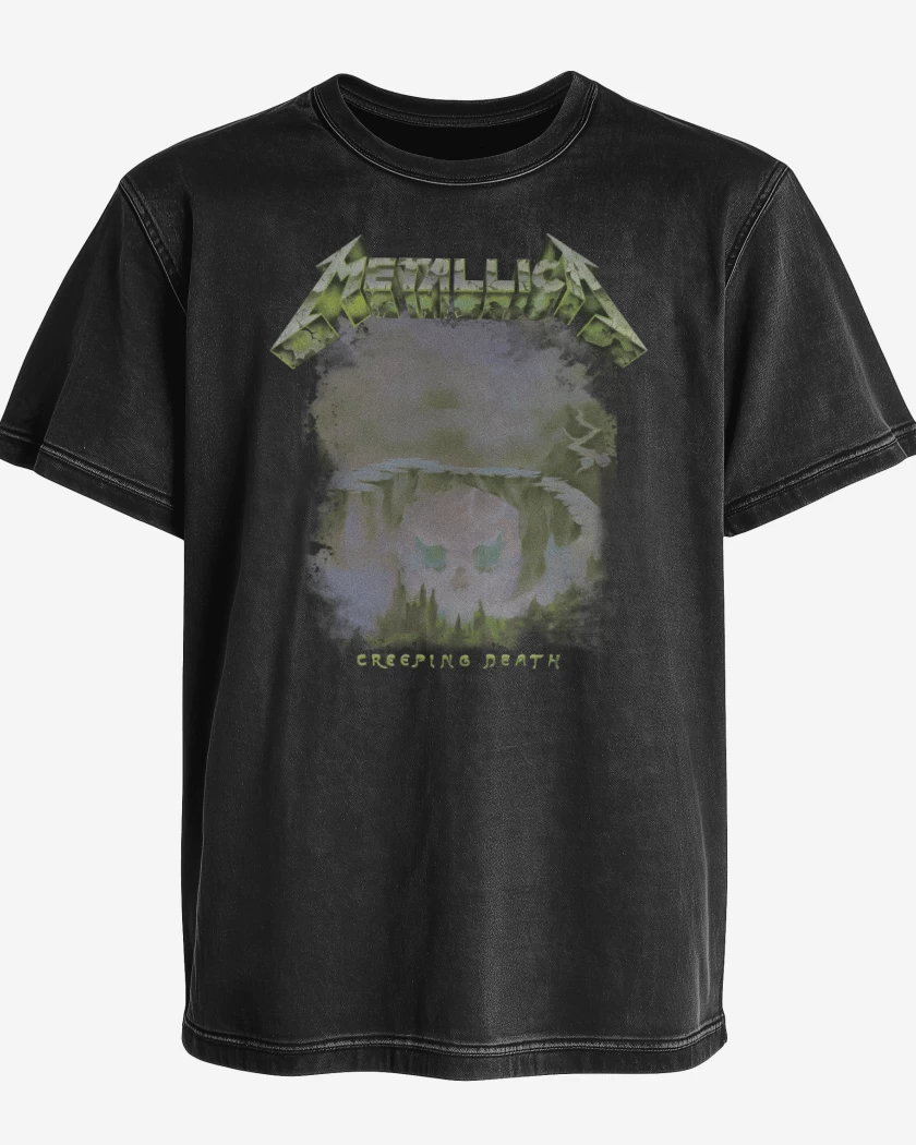 Polera desgastada Negro de Creeping Death