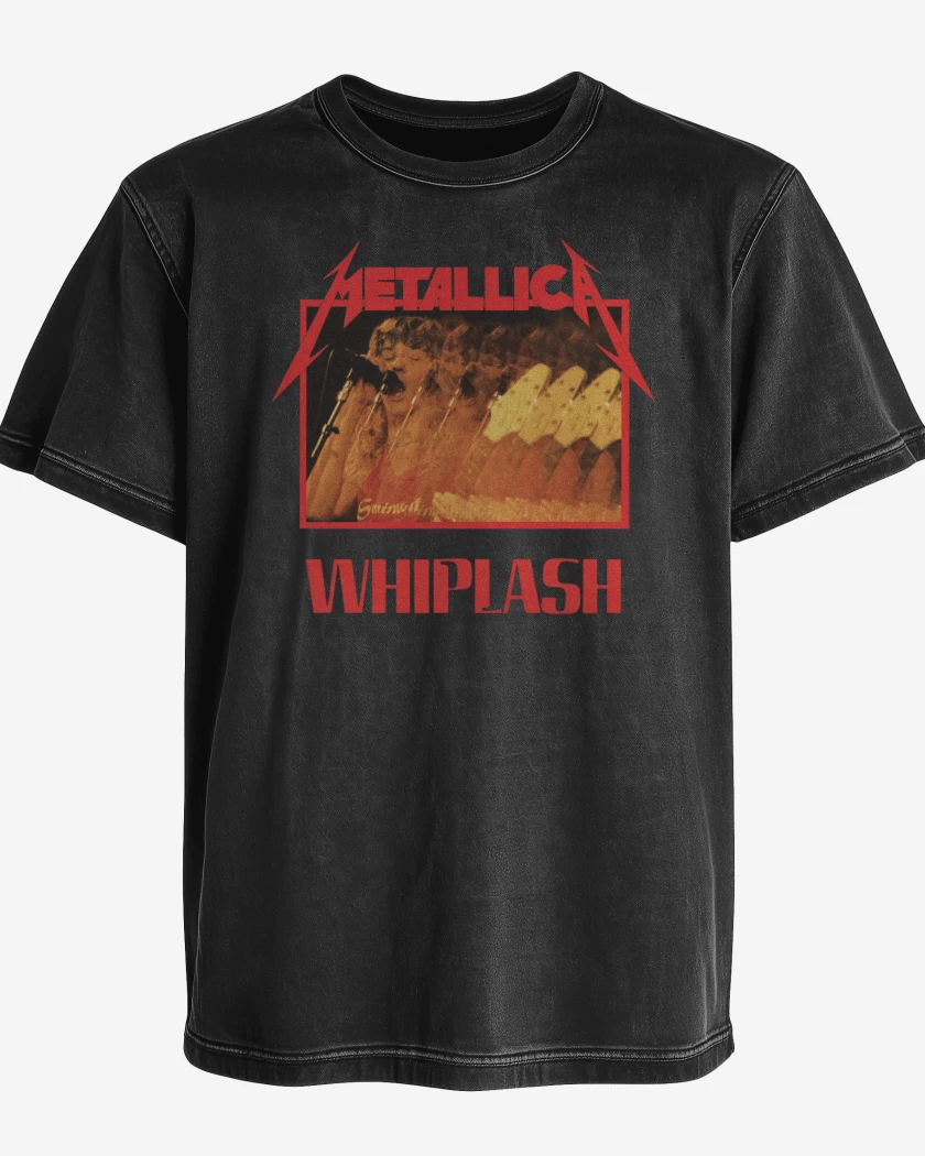Polera desgastada Whiplash Metallica