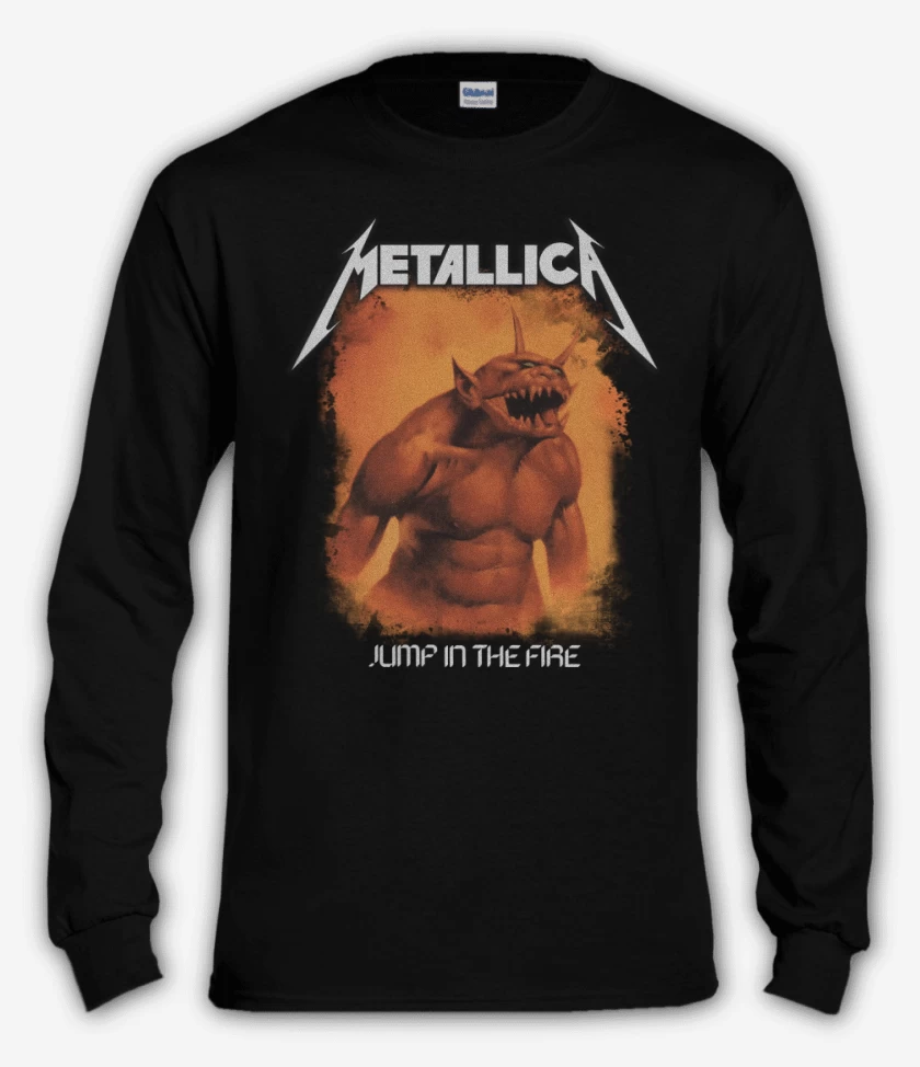 Polera manga larga Negro de Jump in the Fire
