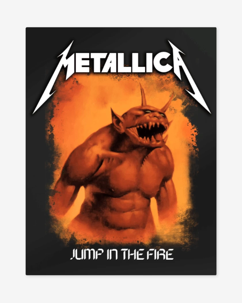 Print metalico Jump in the Fire