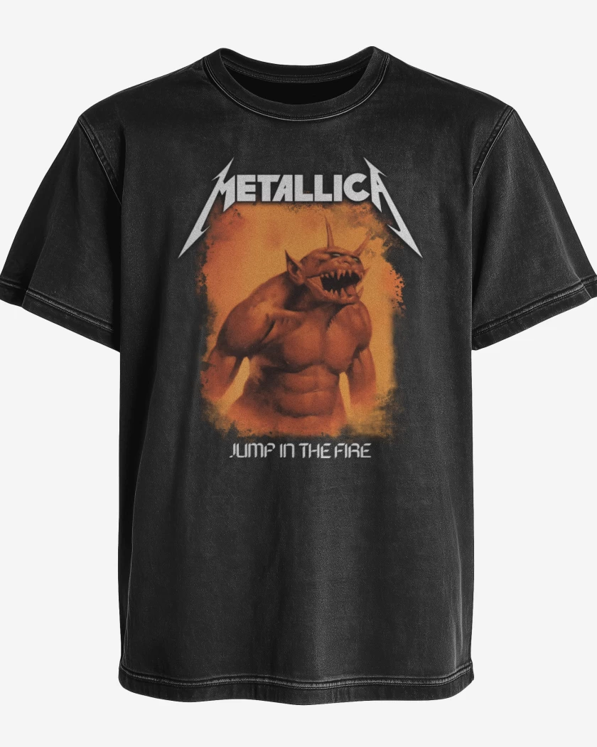 Polera desgastada Jump in the Fire