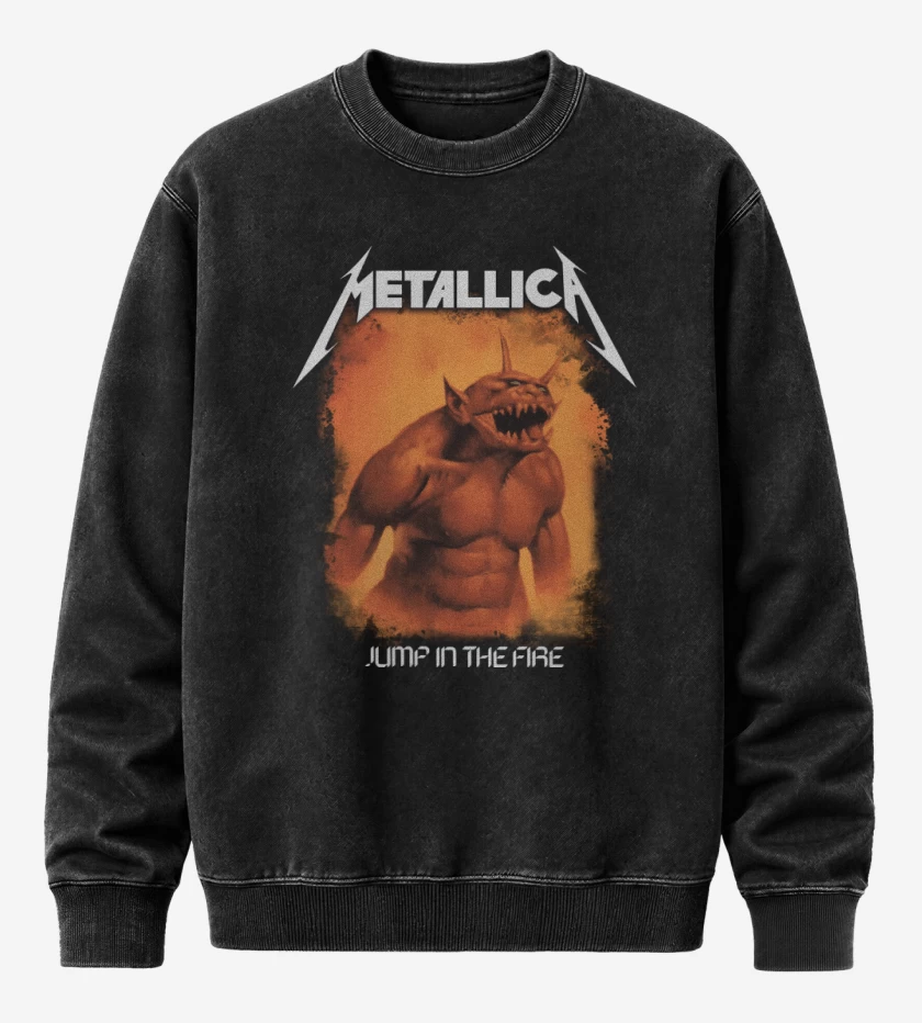 Poleron Polo Acid Wash Negro de Jump in the Fire