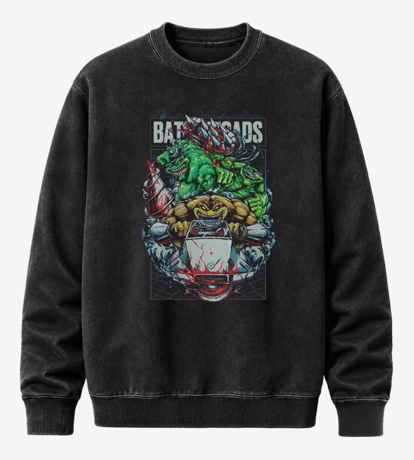 Poleron Polo Acid Wash Negro de Battletoads
