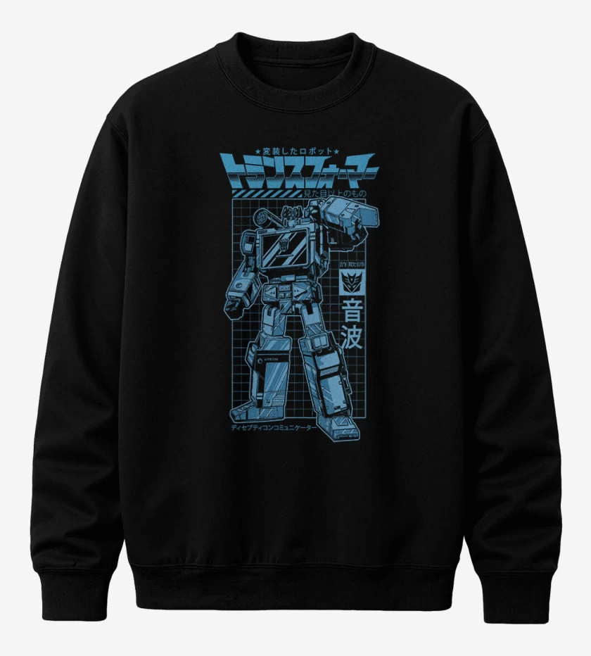 Poleron polo Negro de Optimus prime japon