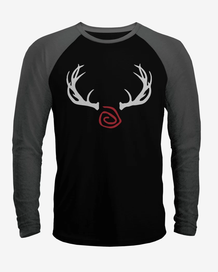 Polera Raglan Negro / Negro Heather de True D 2