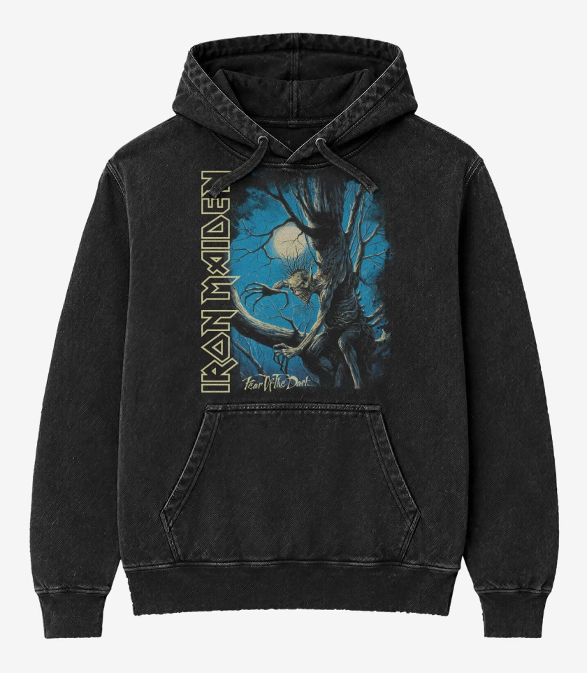 Poleron Canguro Acid Wash Fear of the Dark