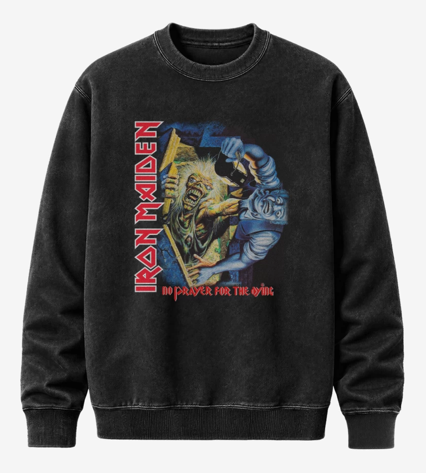 Poleron Polo Acid Wash Negro de No Prayer for the Dying 02