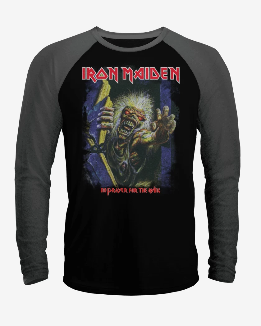 Polera Raglan Negro / Negro Heather de No Prayer for the Dying