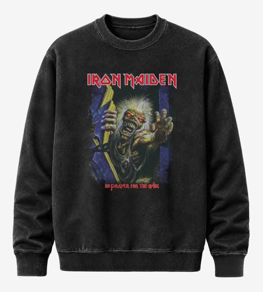 Poleron Polo Acid Wash Negro de No Prayer for the Dying