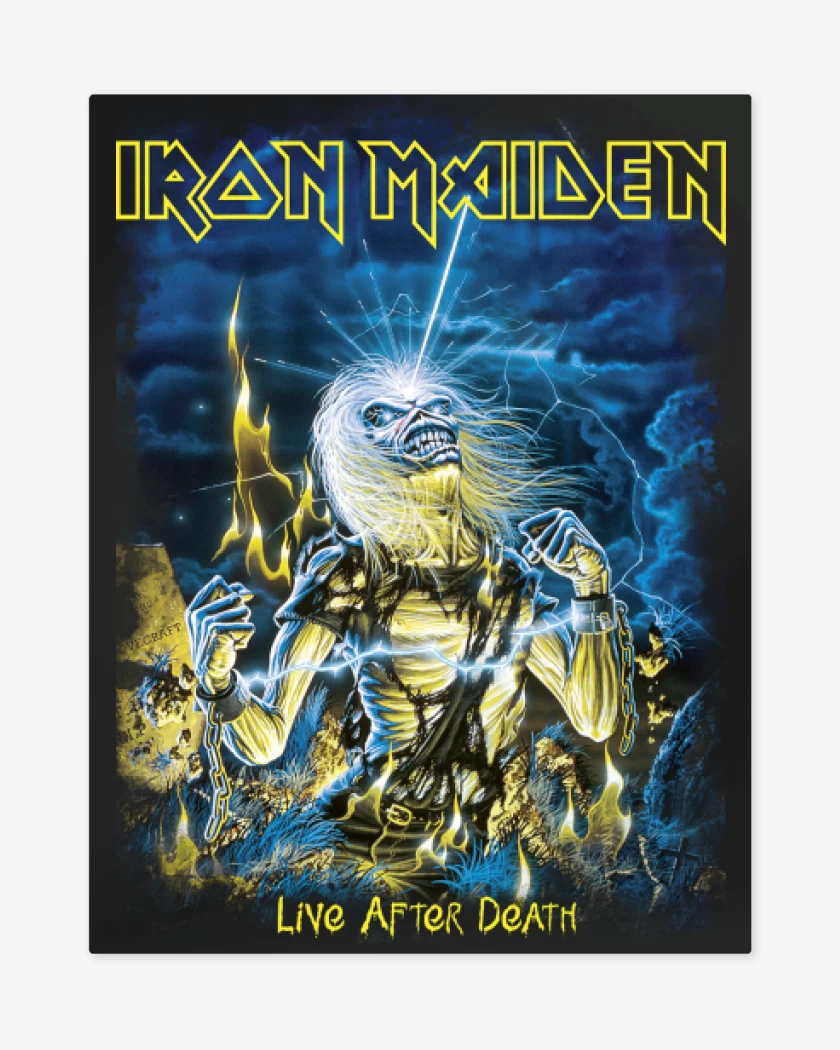 Print metalico Negro de Live After Death