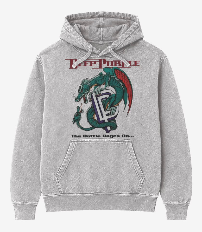 Poleron Canguro Acid Wash Gris Melange de The Battle Rages On