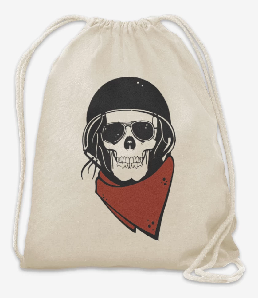 Mochila Blanco de Moto skull