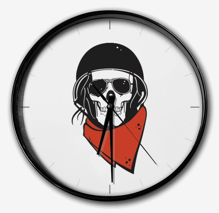 Reloj Blanco de Moto skull