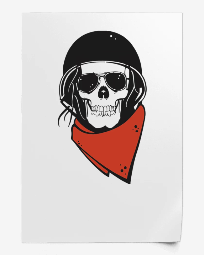 Print Moto skull