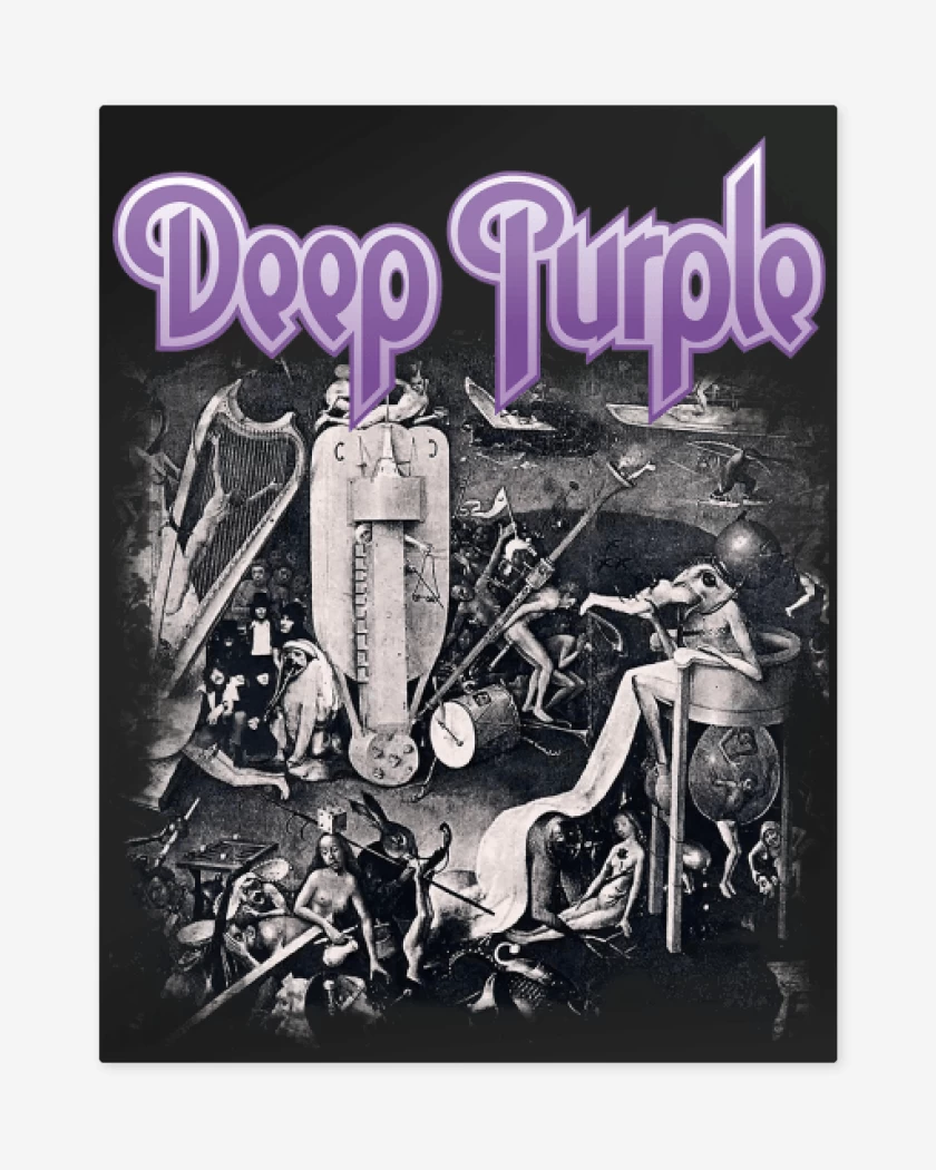 Print metalico Negro de Deep Purple III