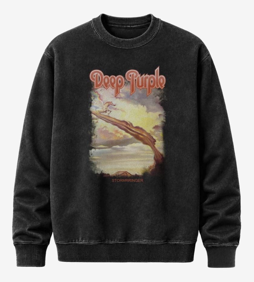 Poleron Polo Acid Wash Negro de Stormbringer