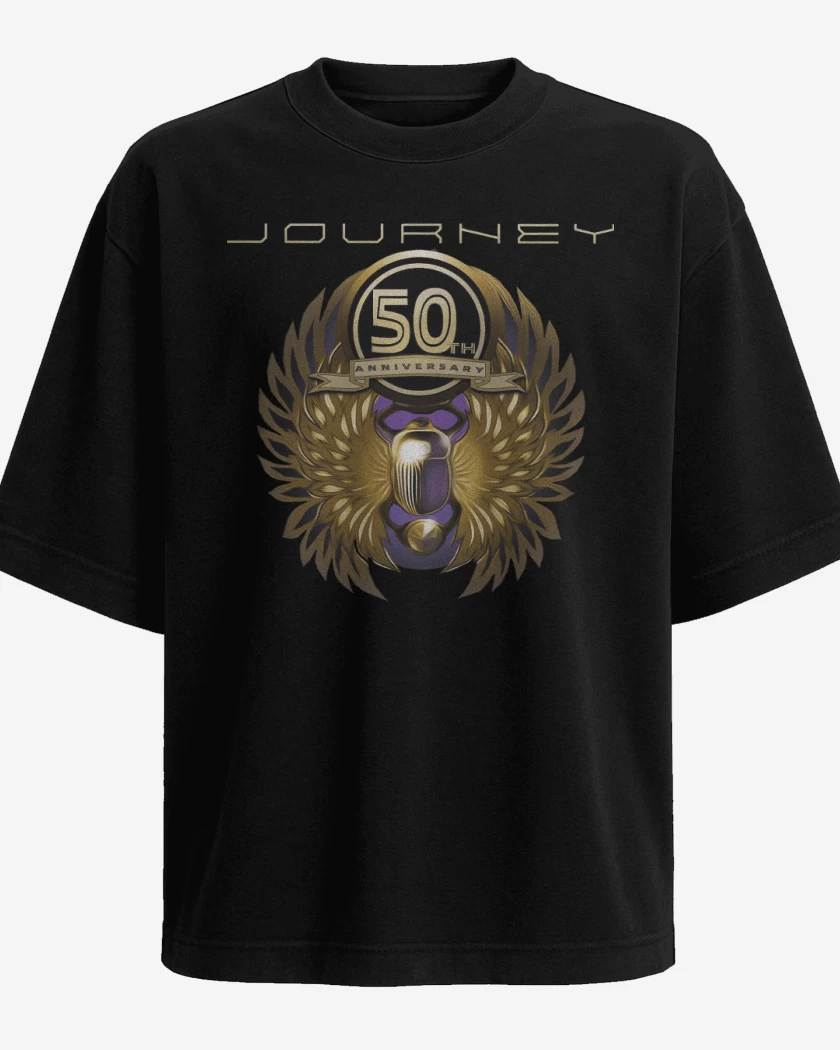 Polera Oversize Negro de Journey 50th 