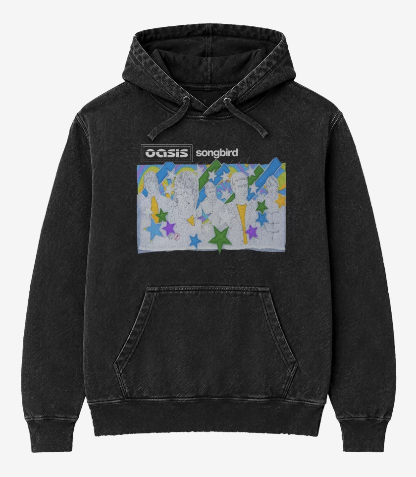 Poleron Canguro Acid Wash Negro de Oasis Songbird